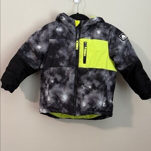 Kids' Black and Yellow Hooded Jacket